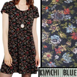 Urban Outfitters Floral Mini Dress - Black and Multicolor